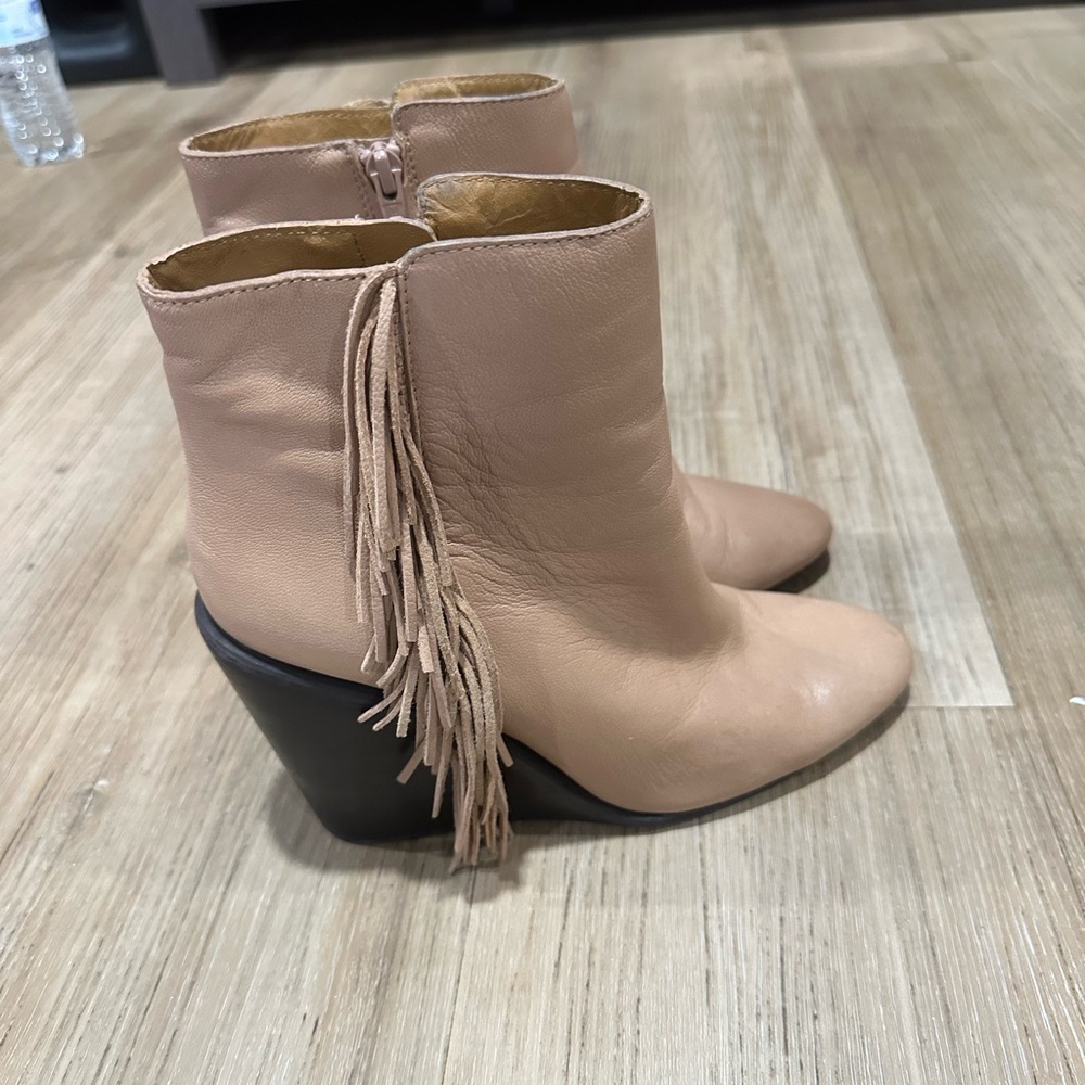 See by chloe Epona  fringe leathered booties good condition sz 61/2  USA